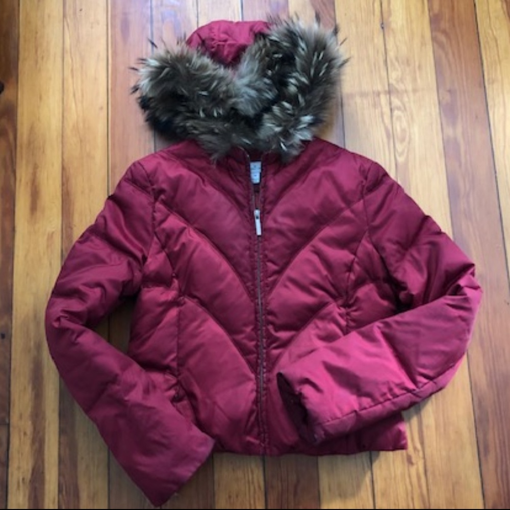 Laundry Down Jacket with real fur hood